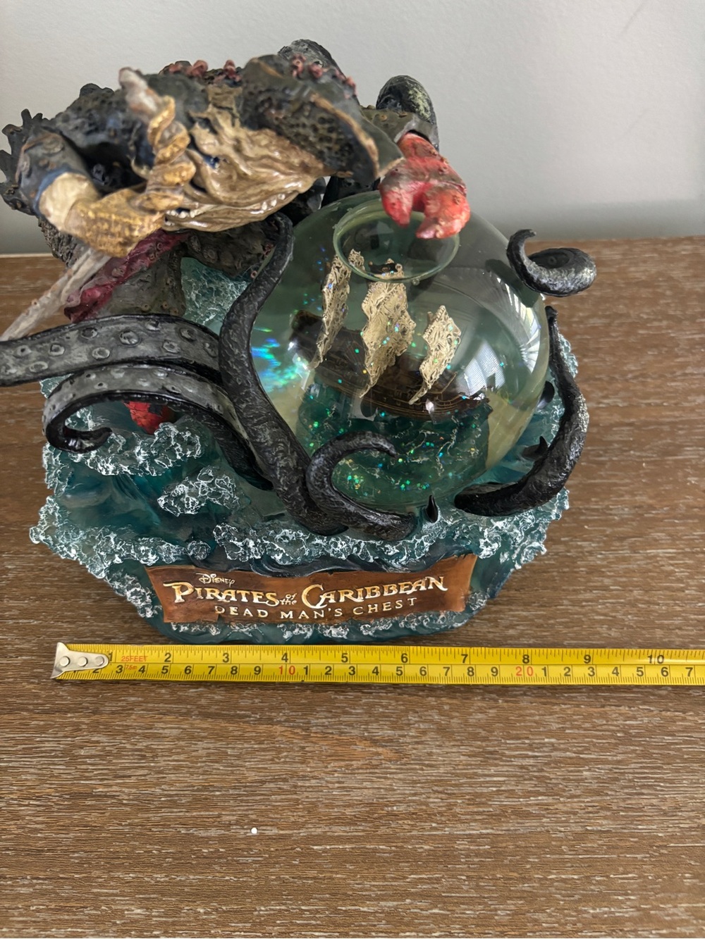 Disney Pirates of the Caribbean Teal and Black Tentacle Snow Globe - Picture 9 of 11